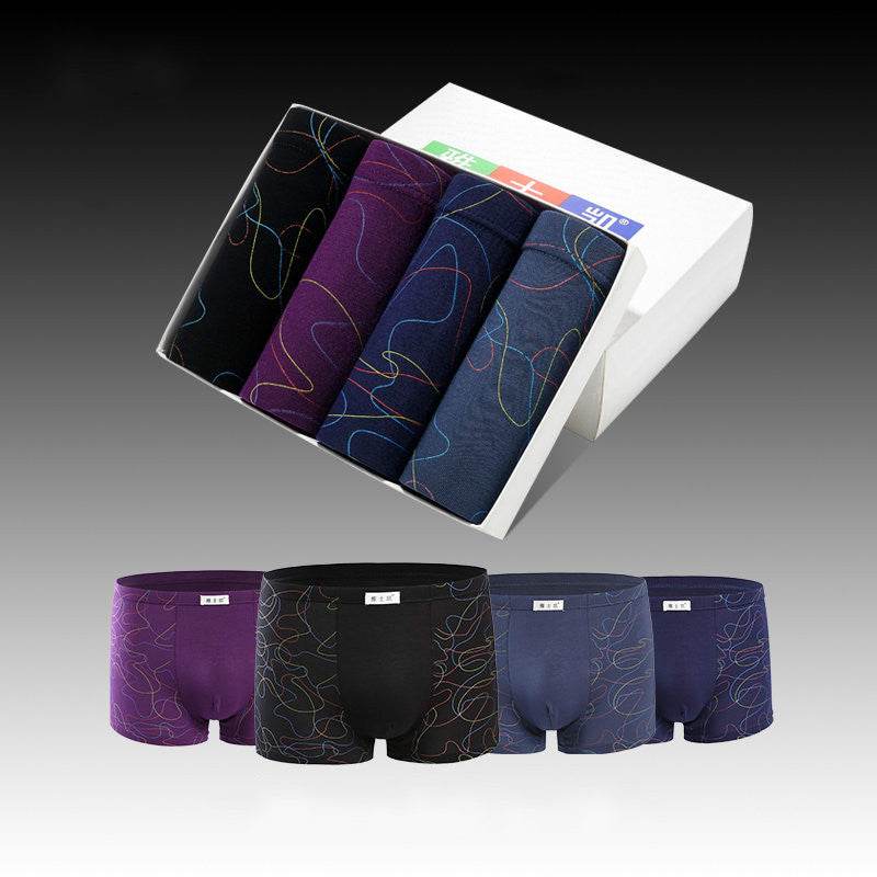 Men's boxer briefs 4pcs - Mubimart
