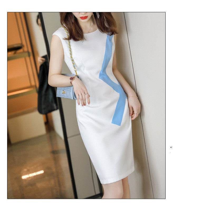 Women's Summer Dress Work Fashion Temperament Goddess Fan - Mubimart