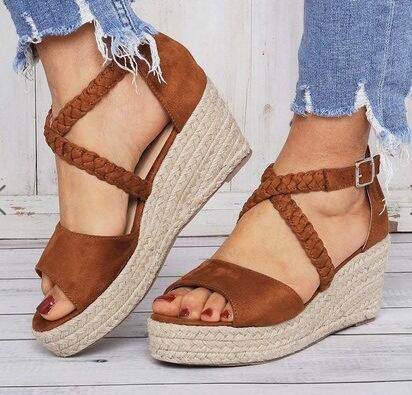 Summer new wedge heel waterproof sandals - Mubimart