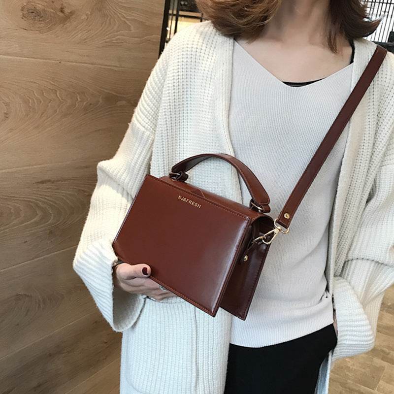 Texture small bag women wild crossbody - Mubimart