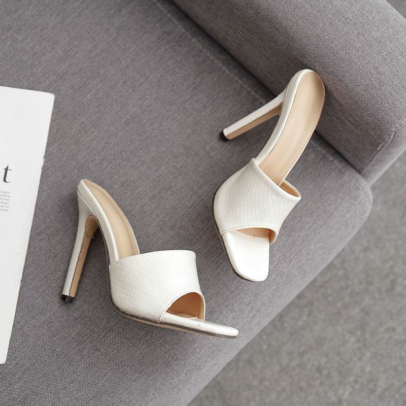 Stiletto pointed slippers - Mubimart