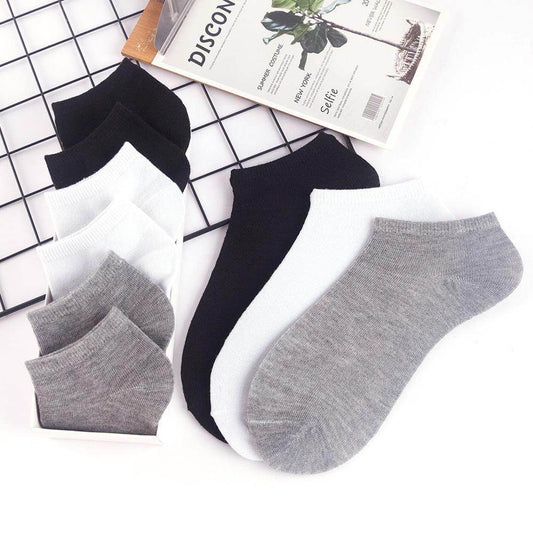 Men's Low-cut Cotton Short Shallow Mesh Socks - Mubimart