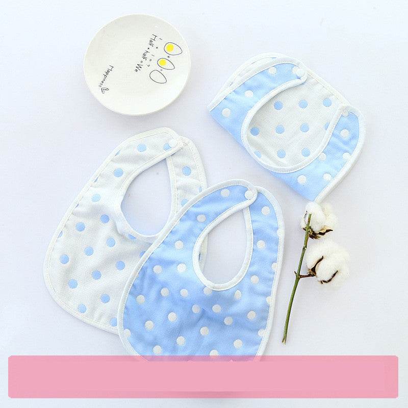 U-shaped Bib Children's 6-layer Cotton Gauze Bib Cartoon Custom Infant Baby Supplies 360 Rotating Bib - Mubimart