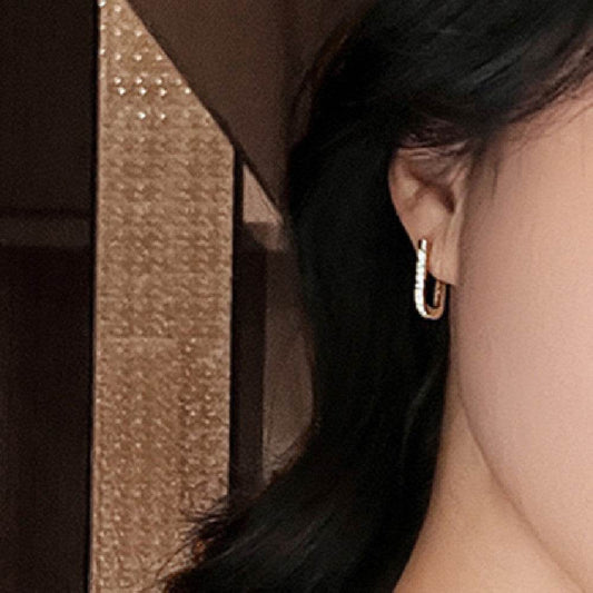 Women's Fashion Plain Hoop Earrings - Mubimart