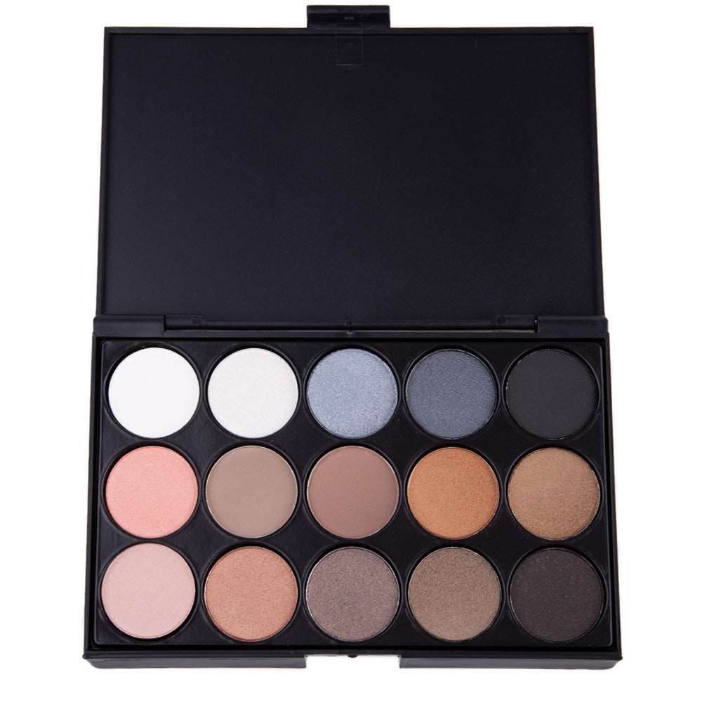 15 color earth color eyeshadow smoky eyeshadow - Mubimart