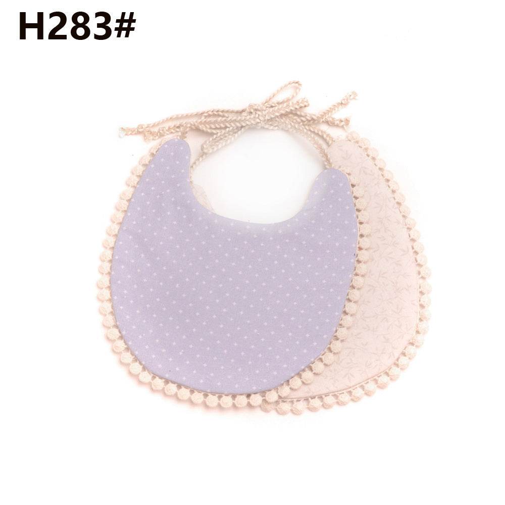 Cotton and linen two-layer saliva towel bib bib - Mubimart