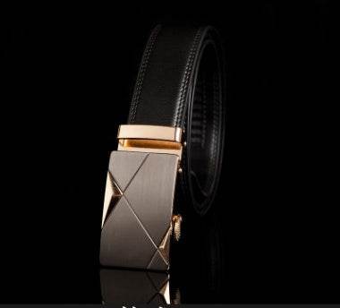 Men's leather factory direct belt buckle leather belt men's automatic belt belt wholesale business - Mubimart