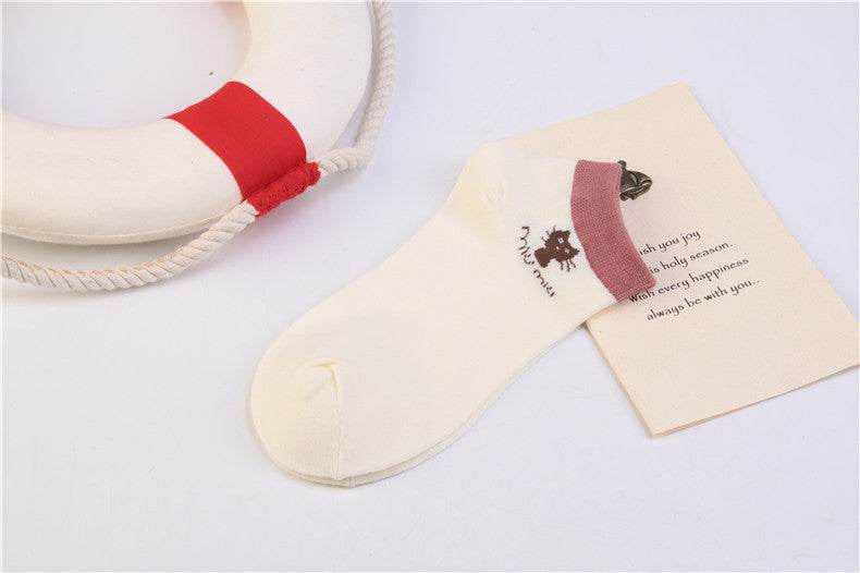 Summer CAT Warm Comfortable Cotton Girl Women's Socks Ankle Low Female - Mubimart
