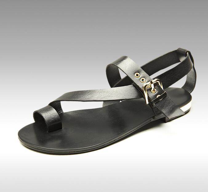 Vintage Summer Flat Sandals - Mubimart