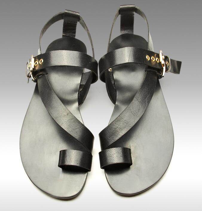 Vintage Summer Flat Sandals - Mubimart