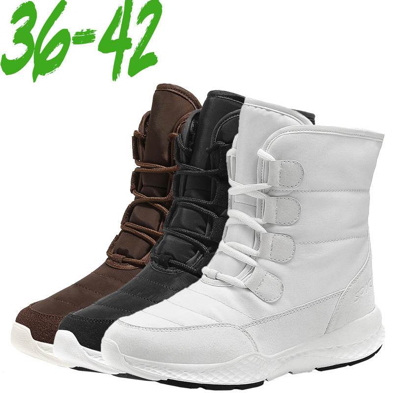 Boots Winter Plush Snow Boot Waterproof - Mubimart