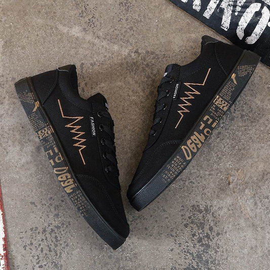 Men's canvas shoes sports casual men's shoes flat shoes men - Mubimart