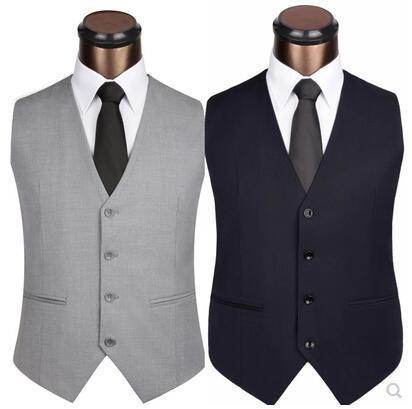 Slim suit vest men's British suit vest - Mubimart