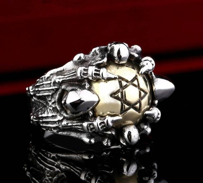 Gold Pentagram Ring - Mubimart