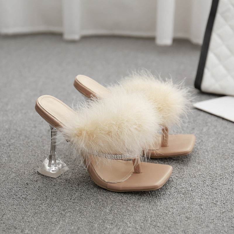 Plush high heels - Mubimart