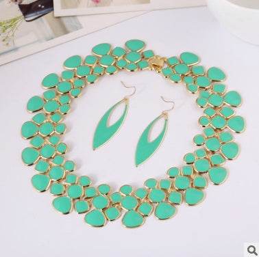 MANILAI Fashion Women Collar Choker Necklaces New Enamel Drop glaze Chunky Alloy Bib Statement Necklaces Maxi Jewelry CE3026 - Mubimart