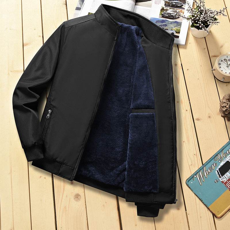 Men's Thin Jacket Fashion Casual Young Middle-Aged Men's Short Jacket Men's Top - Mubimart