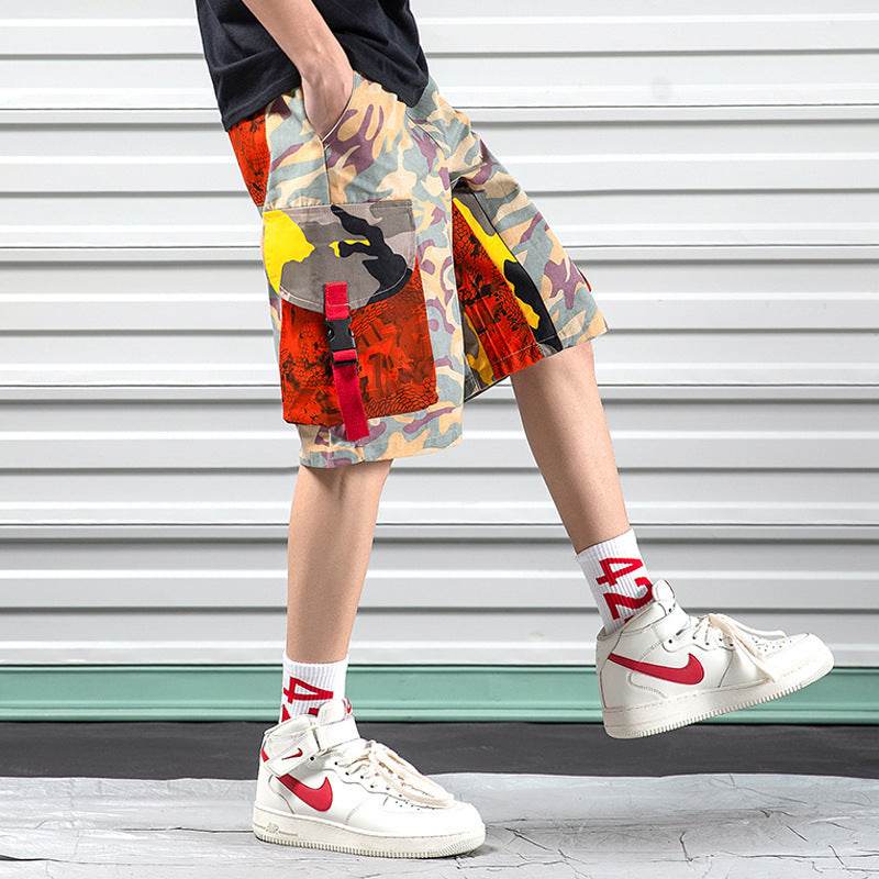 Men's Chinese style cargo shorts - Mubimart