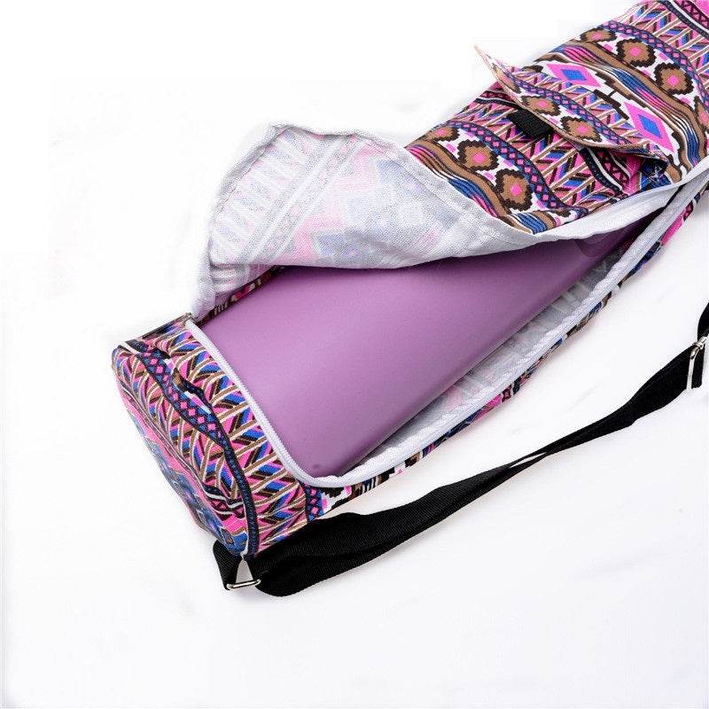 Portable yoga mat canvas bag - Mubimart