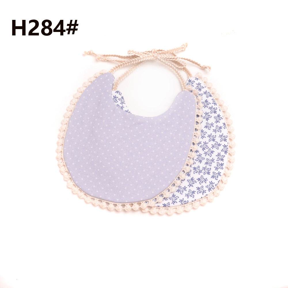 Cotton and linen two-layer saliva towel bib bib - Mubimart