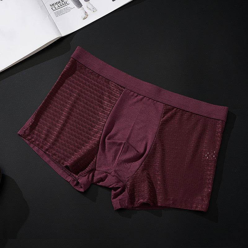 Silky mesh boxer briefs - Mubimart
