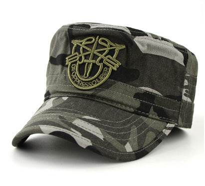 Camouflage military cap flat hat - Mubimart