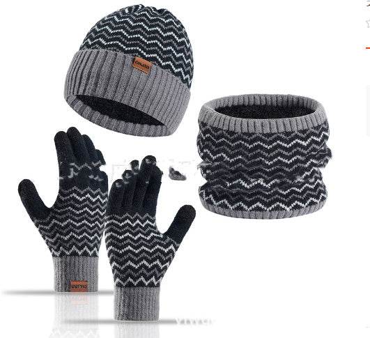 Men's Winter Warm Neck Warmer Cold-proof Knitted Hat - Mubimart