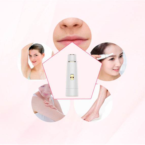 4 In 1 Facial Eyebrow Hair Epilator Remover Tool Device Painless Electric Shaver For Women - Mubimart