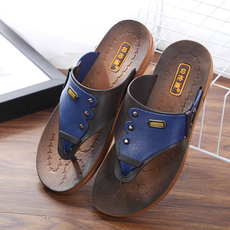 Men wear breathable flip-flops - Mubimart