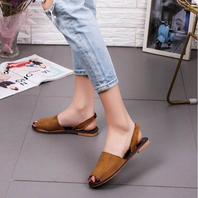 Fish mouth sandals women - Mubimart