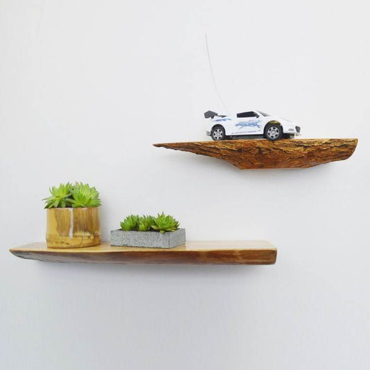 Solid Wood Shelf Wall Hanging Flower Shelf Partition Shelf Shelf - Mubimart