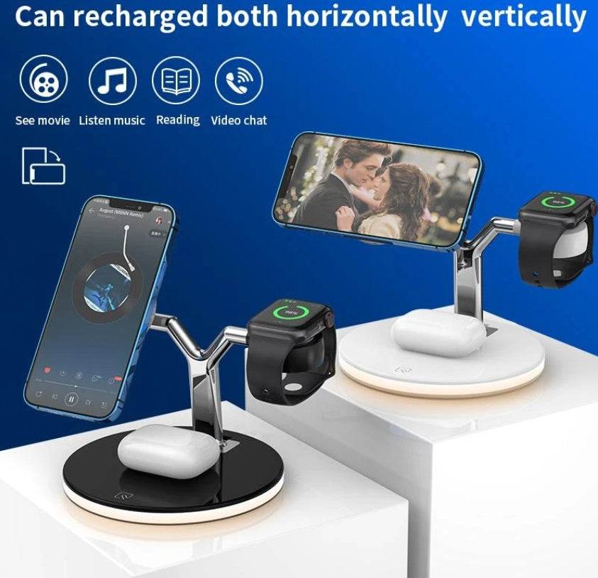 Compatible with Apple , Magnetic Suction Wireless Charger Three In One Wireless Charger - Mubimart