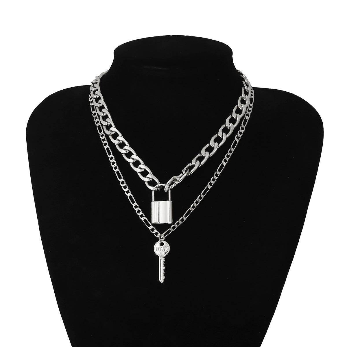 Retro Niche Double-Layer Chain Necklace Women - Mubimart