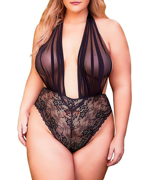 European And American Sexy Lingerie Sexy Imitation Ice Silk Plus Size Nightdress - Mubimart