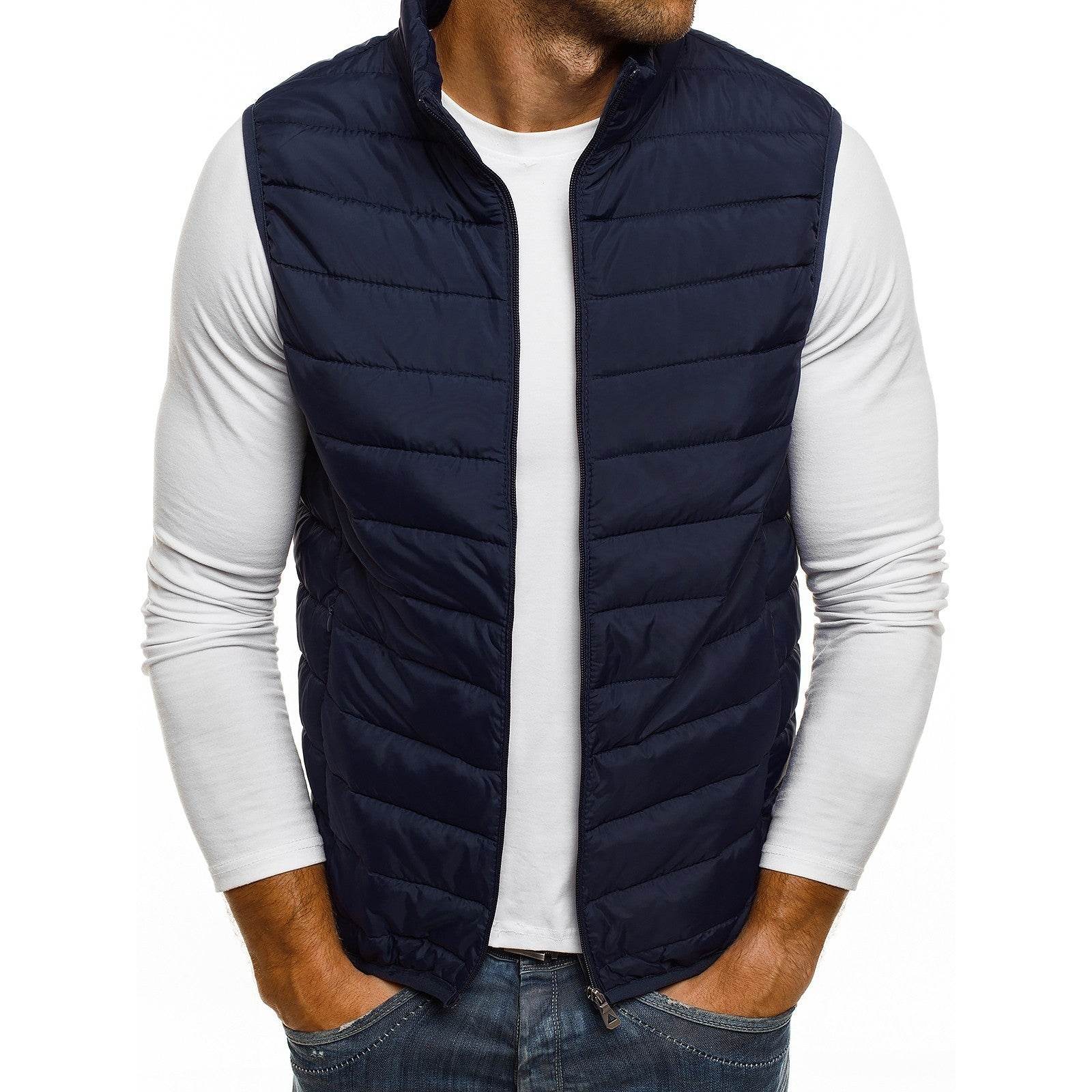 Men's Casual Fashion Simple Loose Cotton Vest Vest Men - Mubimart