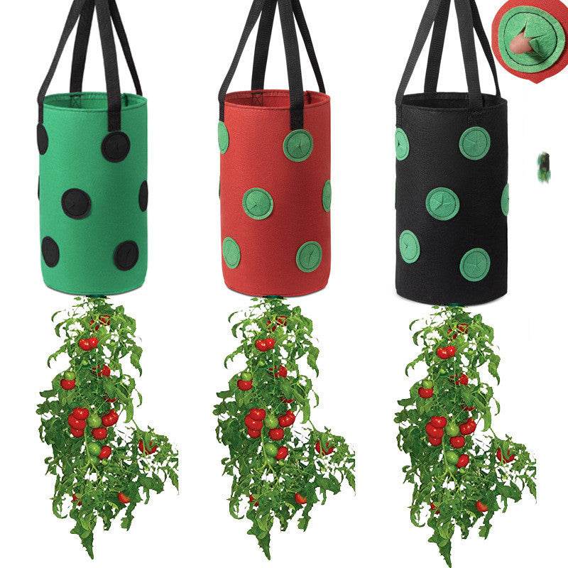 Strawberry Grow Bag Nonwoven Fabric Vertical Jardin Garden Hanging Plant Bag Vegetable Potato Planter Bag For Greenhouse - Mubimart