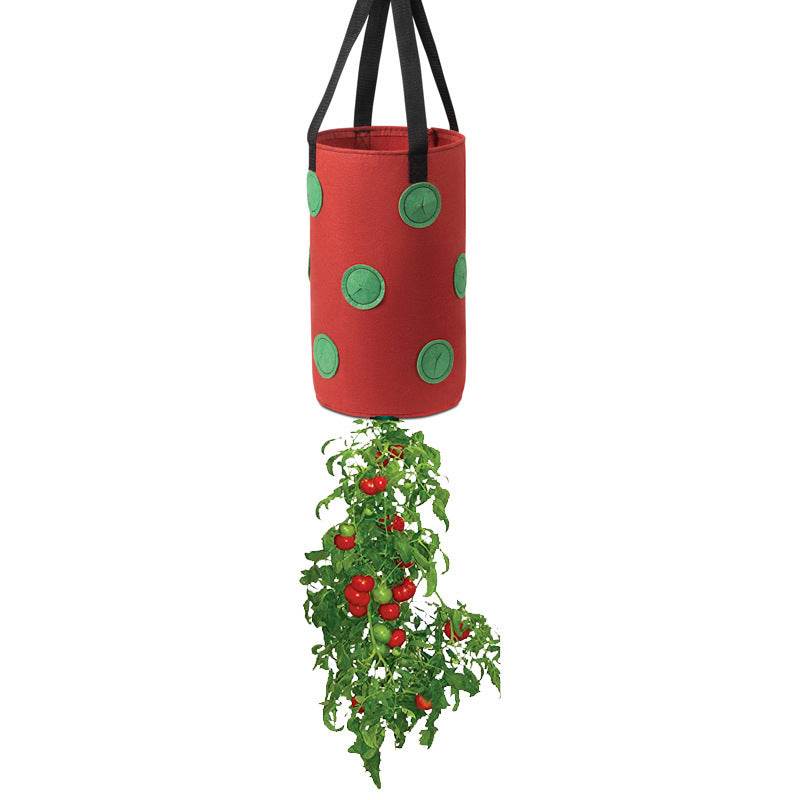 Strawberry Grow Bag Nonwoven Fabric Vertical Jardin Garden Hanging Plant Bag Vegetable Potato Planter Bag For Greenhouse - Mubimart