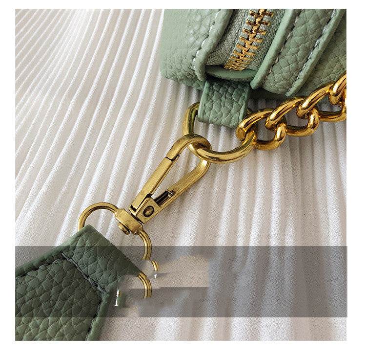 Womens Belt Bag PU leather Chain Fanny Pack Bananka Bag - Mubimart