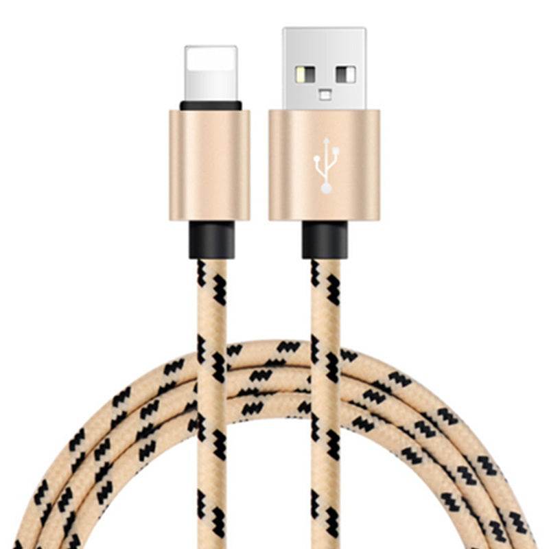 Nylon Braided Lattice Resistant Mobile Phone Data Cable Charging Cable - Mubimart