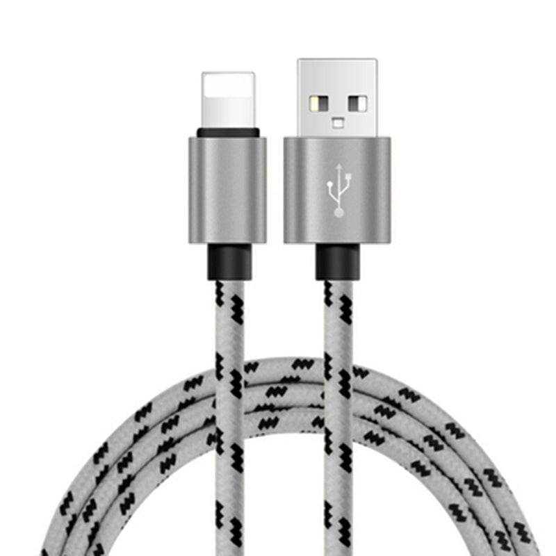 Nylon Braided Lattice Resistant Mobile Phone Data Cable Charging Cable - Mubimart