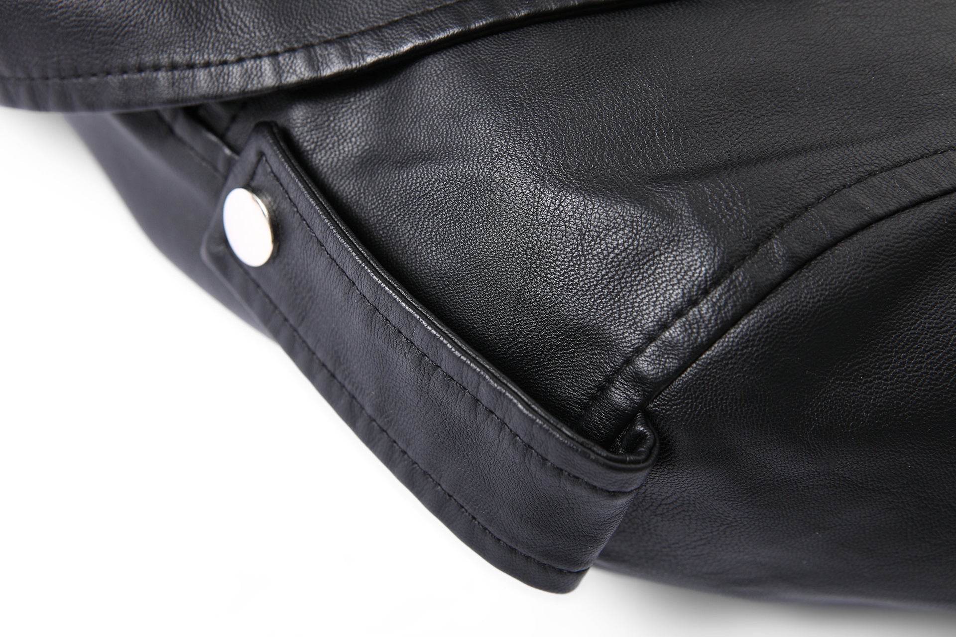 Men's Motorcycle Leather Jacket Jacket - Mubimart