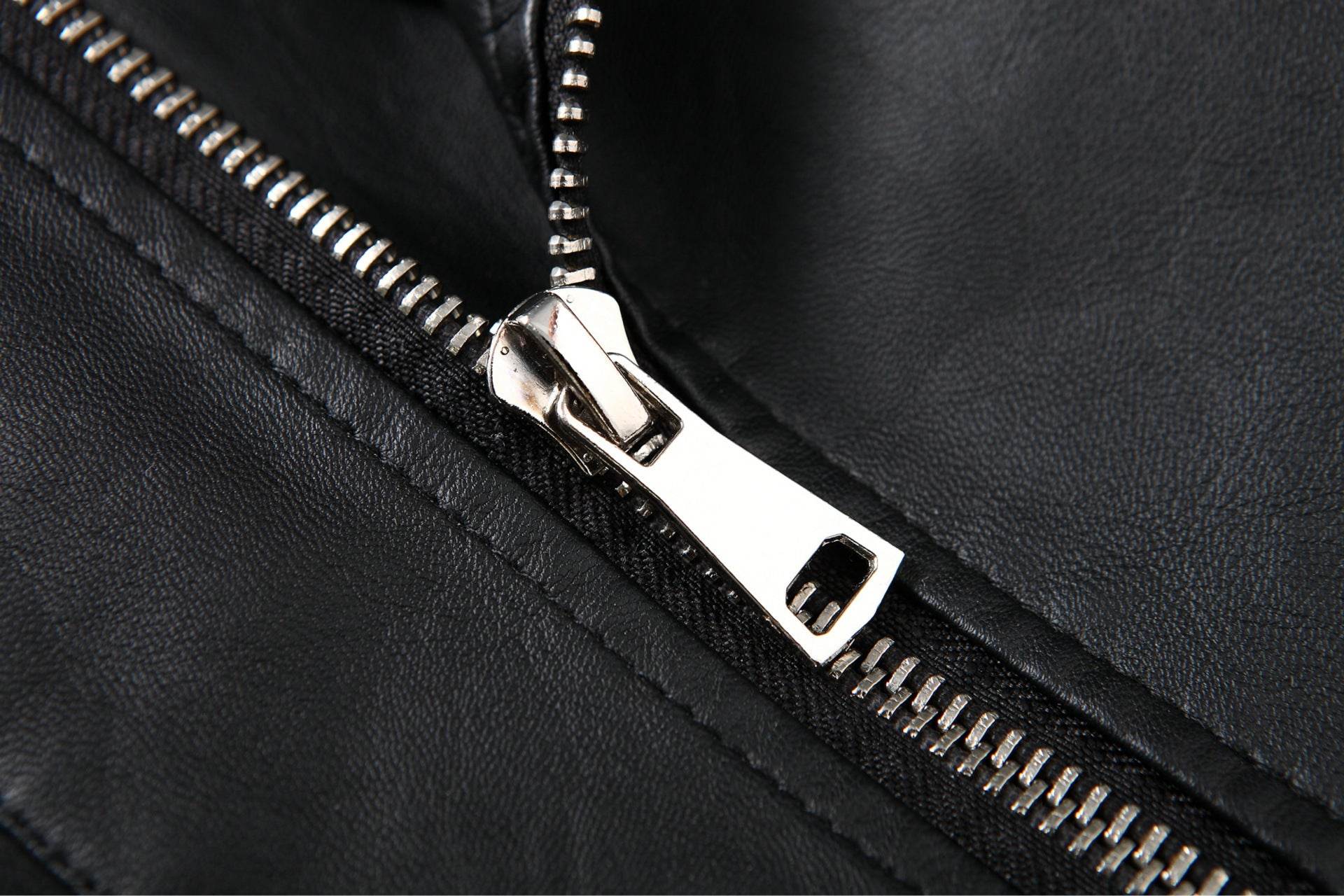 Men's Motorcycle Leather Jacket Jacket - Mubimart