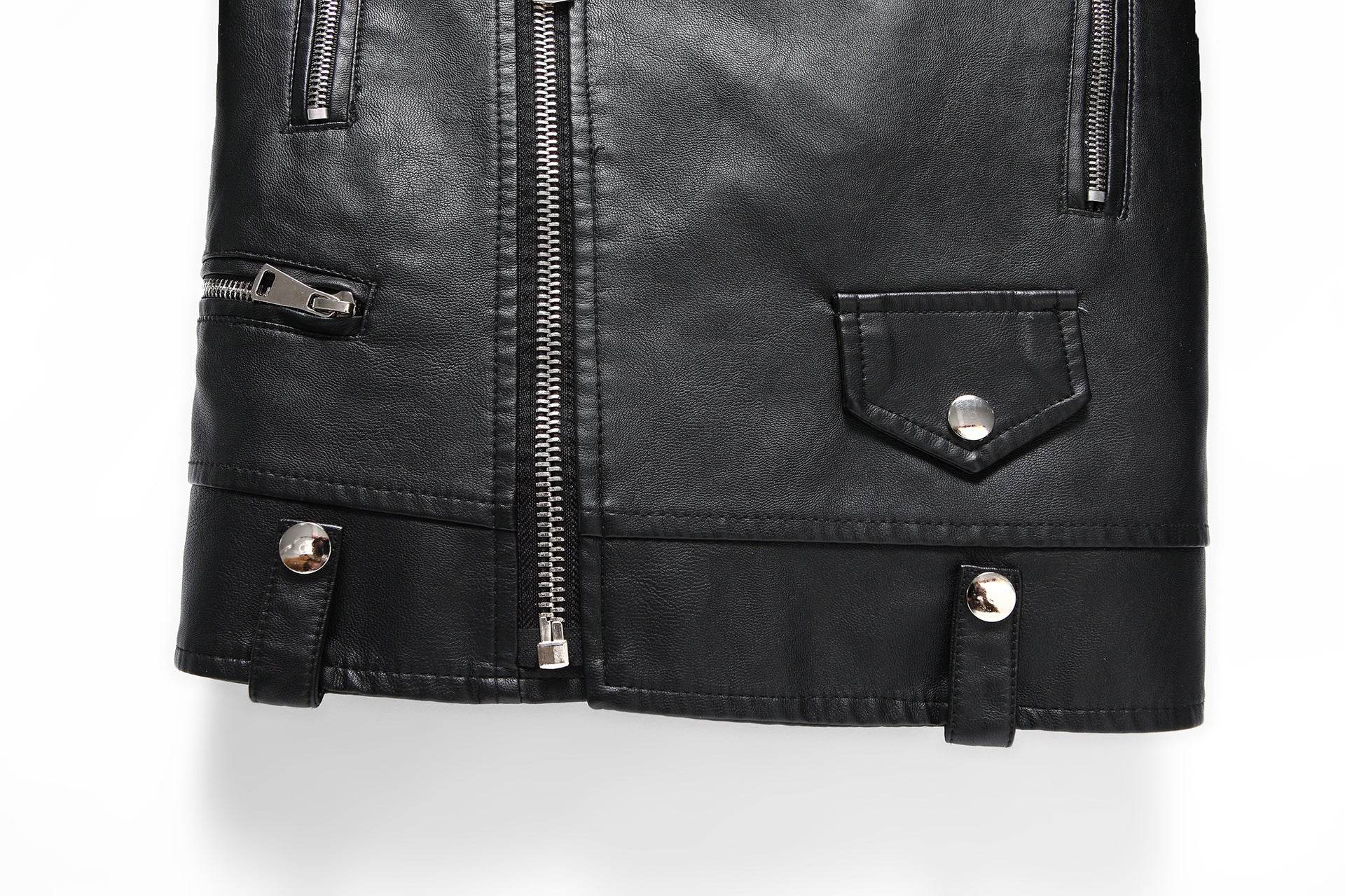 Men's Motorcycle Leather Jacket Jacket - Mubimart