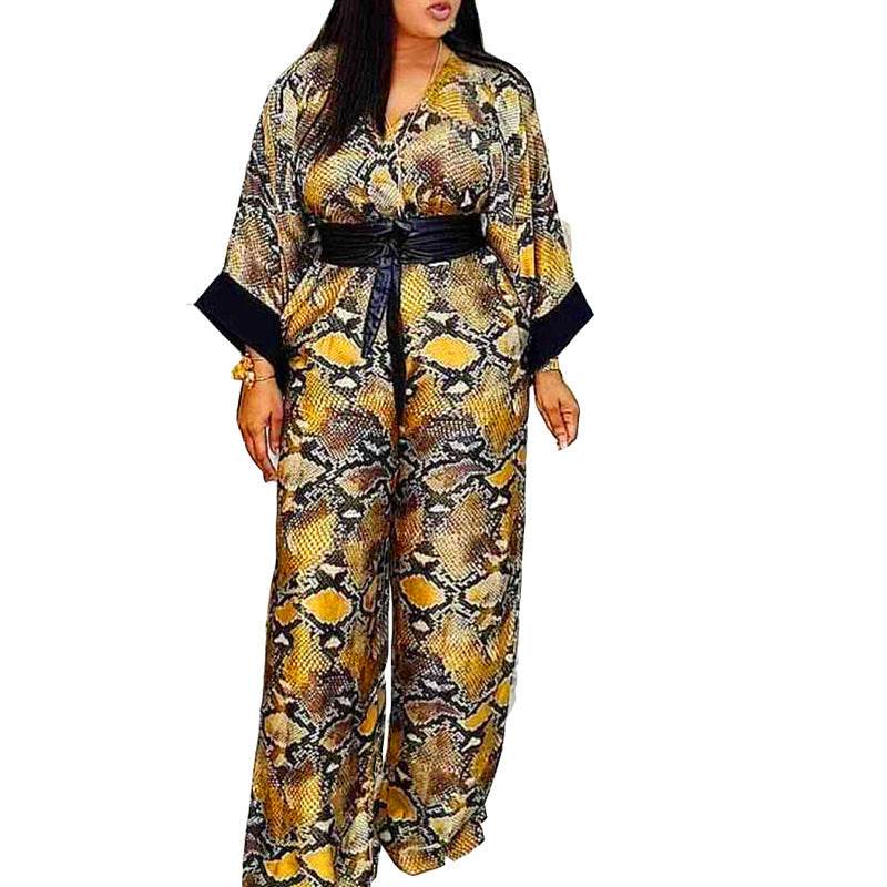 African Plus Size Women's European and American Jumpsuit - Mubimart