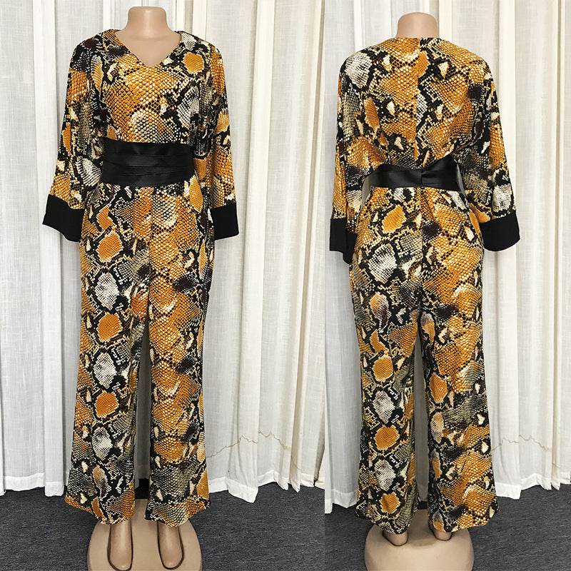 African Plus Size Women's European and American Jumpsuit - Mubimart