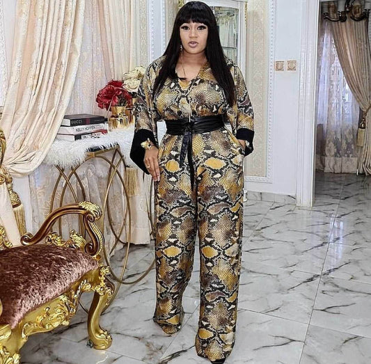 African Plus Size Women's European and American Jumpsuit - Mubimart
