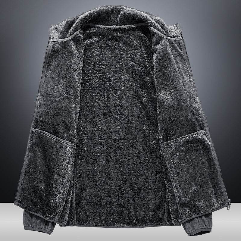 Polar Fleece Casual All-Match Fleece Plus Fleece Jacket - Mubimart