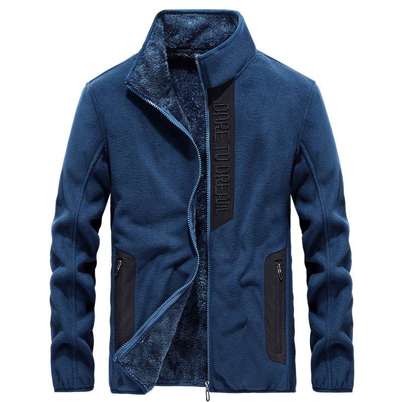 Polar Fleece Casual All-Match Fleece Plus Fleece Jacket - Mubimart