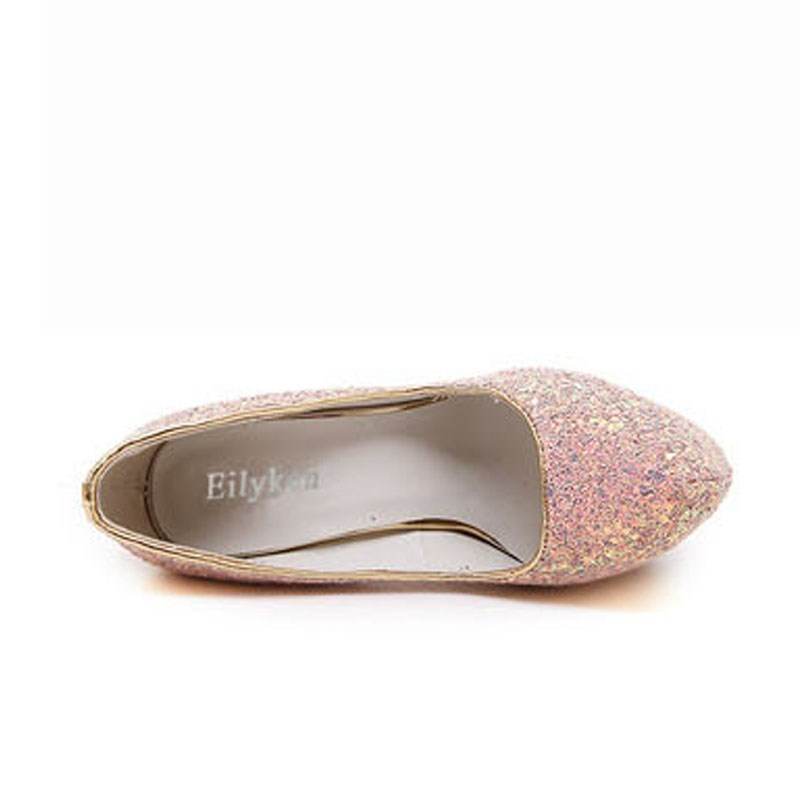 Stiletto Platform Women's Sexy Sequined High Heels - Mubimart