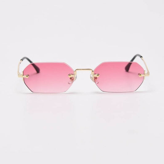 Fashion Polygonal Rimless Sunglasses Women - Mubimart